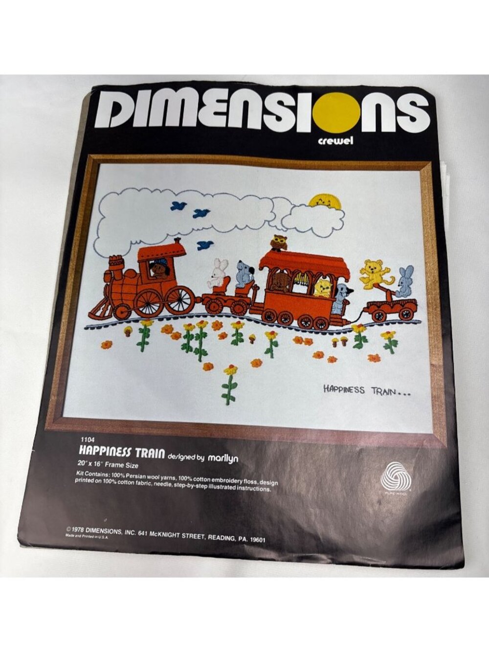 Dimensions Happiness Train Crewel Kit Finished Size 16"x20" Embroidery Craft - Picture 8 of 12